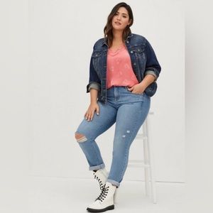 NWT Torrid Coral pink Swing Camj lace trim Jacquard Hearts 1 , 1X